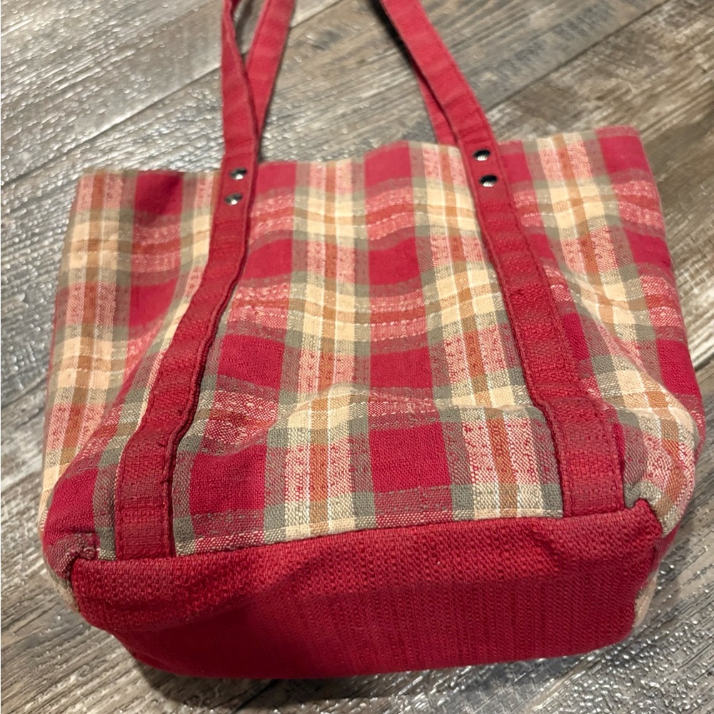 Longaberger Plaid Tote Bag View 4